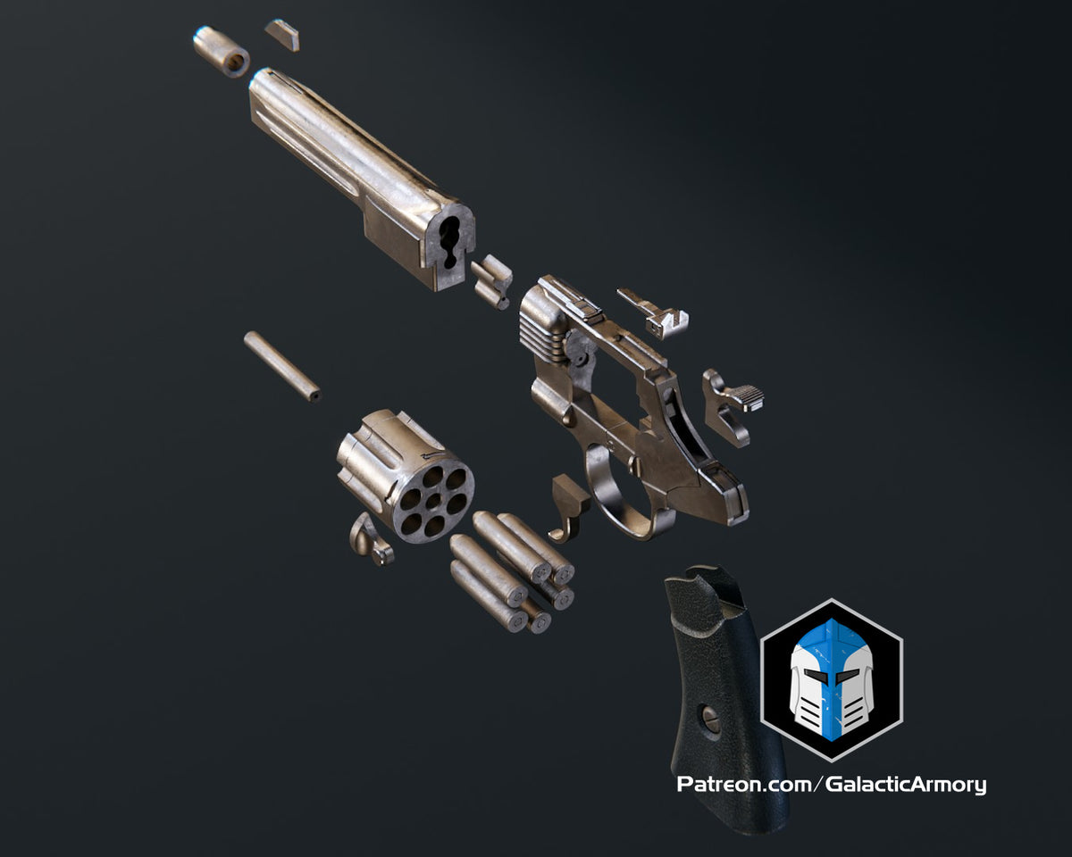 Pistolet-blaster de pistolero mandalorien